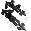 Decorative black antique door handles