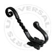 Decorative Door Hardware - Black Antique Hooks